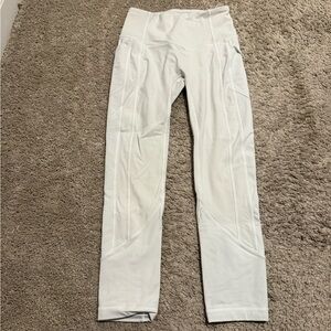 Lululemon High-Waisted Leggings white